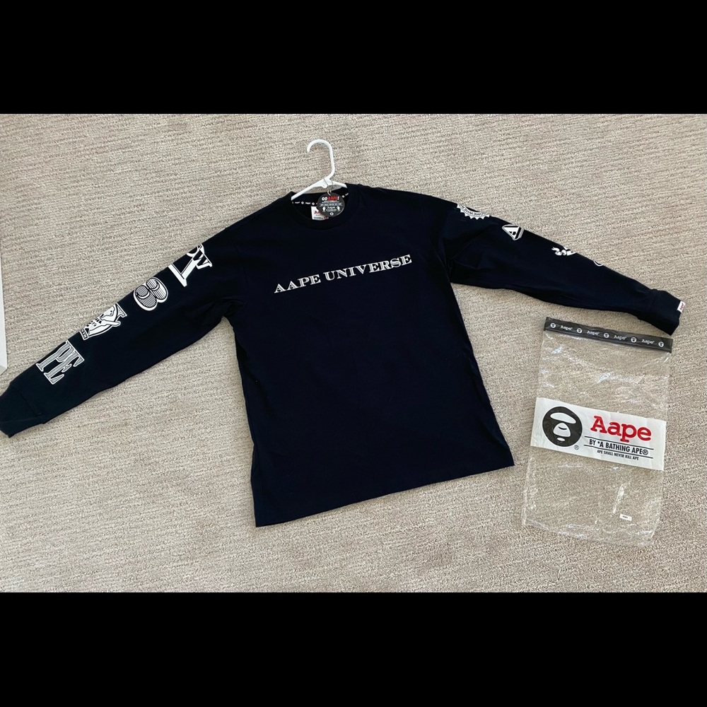 Bape Aape A Bathing Ape x Apunvs Black Long Sleeve